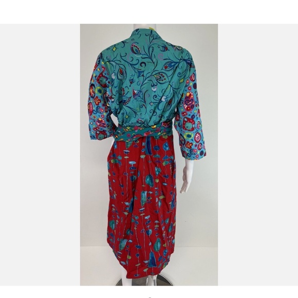 NWT🩷UPPSEE DAISEES SNEEKEE PEEKEE PATTERNED COTTON KIMONO ROBE SIZE MEDIUM - Picture 12 of 14